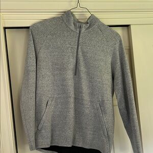 lululemon athletica Men's Heathered Gray Zip-Up Sweater